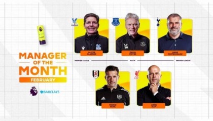 英超2月最佳教练候选：莫耶斯、斯洛特、波斯特科格鲁在列